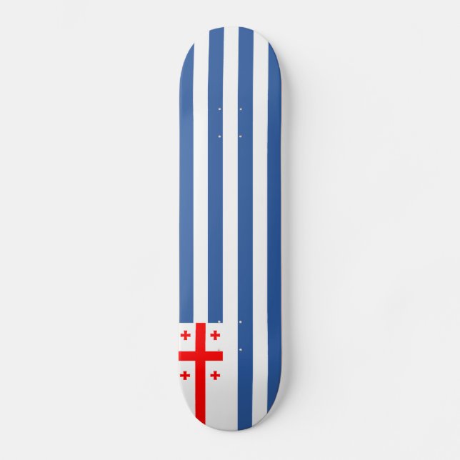 Patriotiska Adjara-flaggan Mini Skateboard Bräda 18,5 Cm (Framsida)