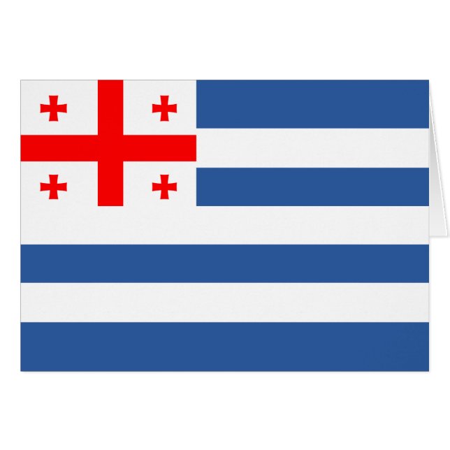 Patriotiska Adjaraflaggan Hälsningskort (Framsidan Horizontal)