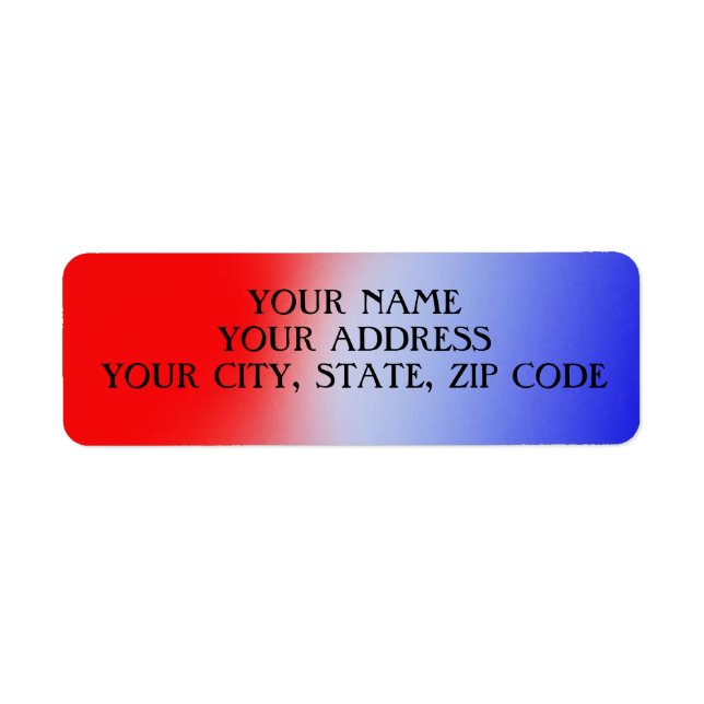 PATRIOTISKA Adressetiketter Returadress Etikett (Framsidan)