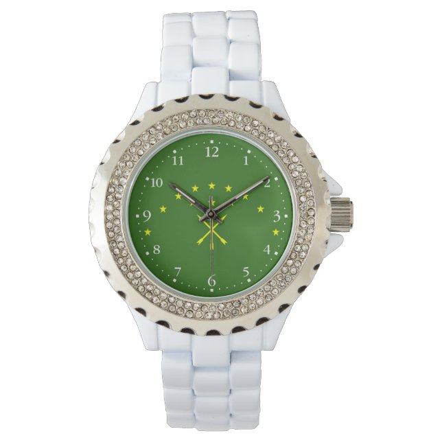 Patriotiska Adygeiska Flaggan Armbandsur (Framsida)