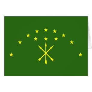Patriotiska Adygeiska Flaggan Hälsningskort