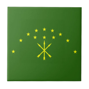 Patriotiska Adygeiska Flaggan Kakelplatta