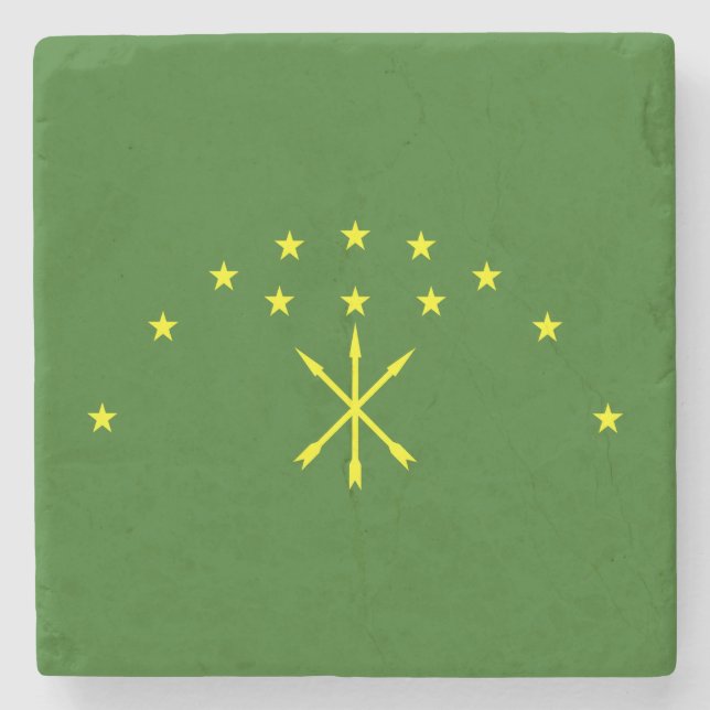 Patriotiska Adygeiska Flaggan Stenunderlägg (Framsidan)