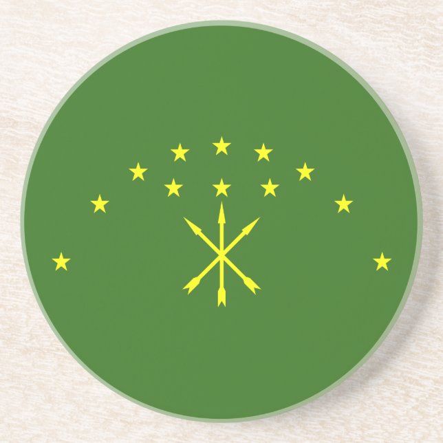 Patriotiska Adygeiska Flaggan Underlägg (Framsidan)