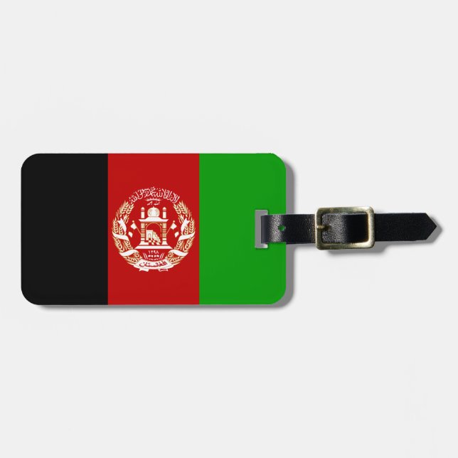 Patriotiska Afghanistanflaggan Bagagebricka (Horisontell Framsida)