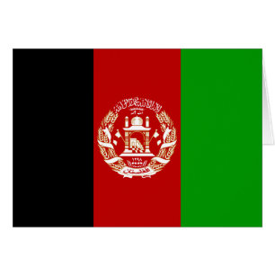 Patriotiska Afghanistanflaggan Hälsningskort