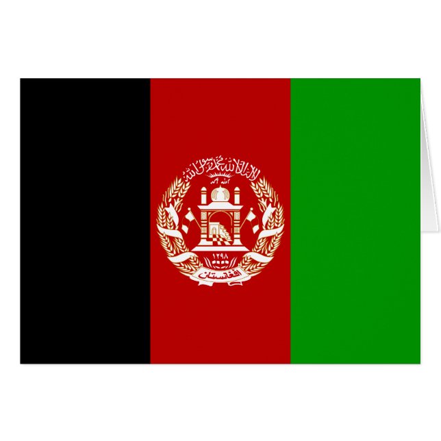 Patriotiska Afghanistanflaggan Hälsningskort (Framsidan Horizontal)