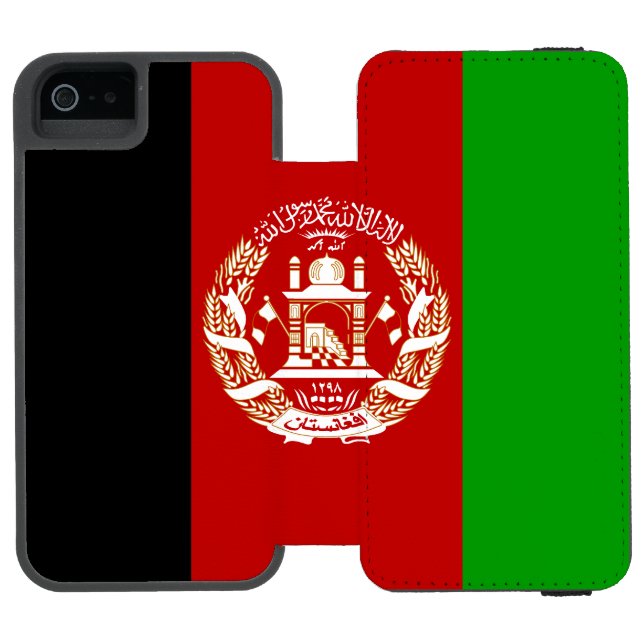 Patriotiska Afghanistanflaggan Incipio iPhone Wallet Skal (Folio Öppen)