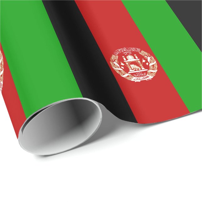Patriotiska Afghanistanflaggan Presentpapper (Rullad Hörn)