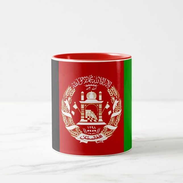 Patriotiska Afghanistanflaggan Två-Tonad Mugg (Center)