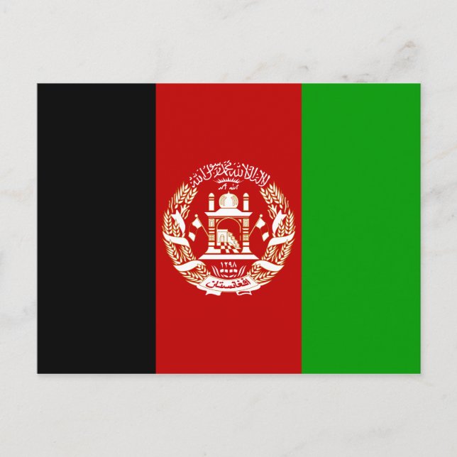 Patriotiska Afghanistanflaggan Vykort (Framsida)