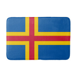 Patriotiska Ålands flagg Badrumsmatta