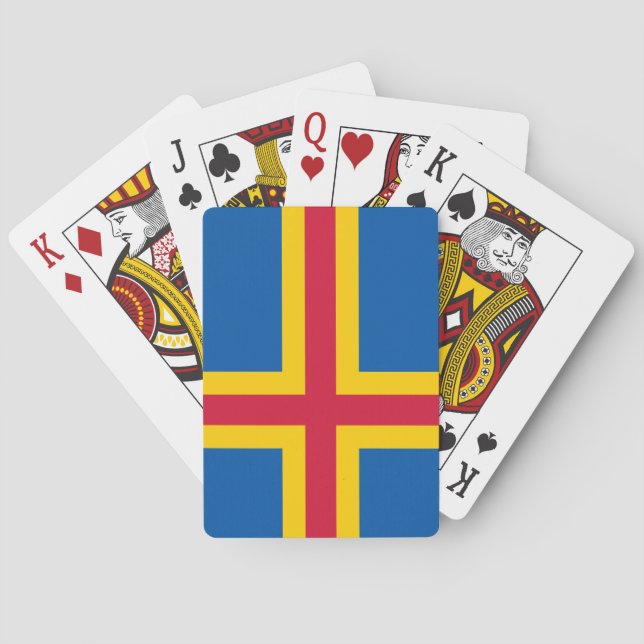 Patriotiska Ålands flagg Casinokort (Baksidan)