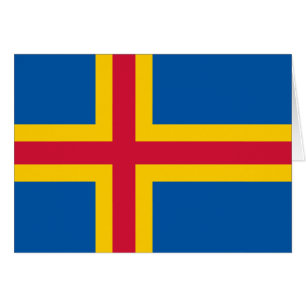 Patriotiska Ålands flagg Hälsningskort
