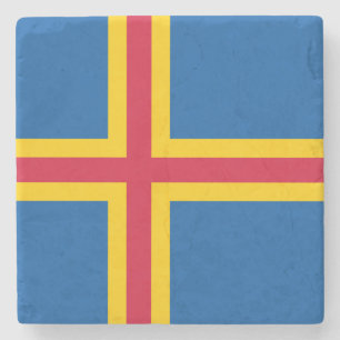 Patriotiska Ålands flagg Stenunderlägg