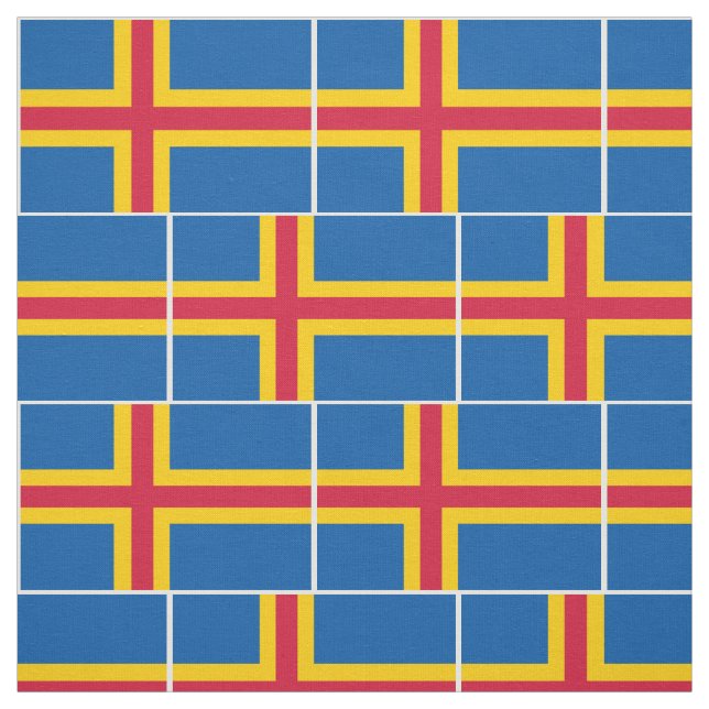 Patriotiska Ålands flagg Tyg (Provkarta)