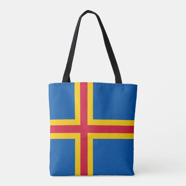Patriotiska Ålands flagg Tygkasse (Baksida)