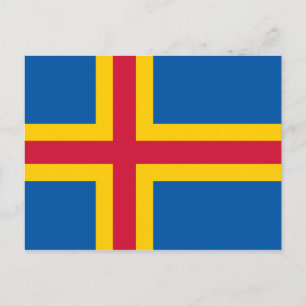 Patriotiska Ålands flagg Vykort
