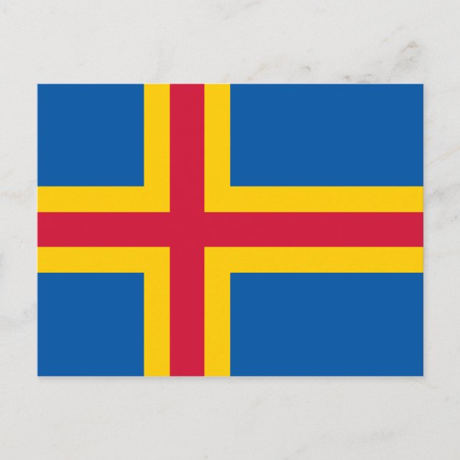 Patriotiska Ålands flagg Vykort (Framsida)
