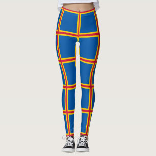 Patriotiska Ålands flaggiga leggings