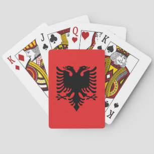 Patriotiska albanska flaggan casinokort