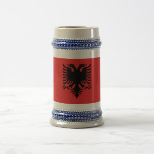Patriotiska albanska flaggan sejdel