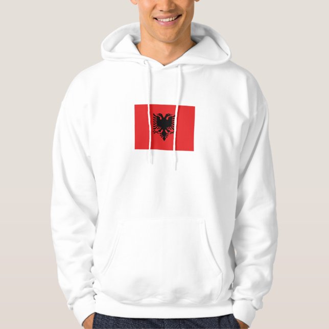 Patriotiska albanska flaggan sweatshirt (Framsida)