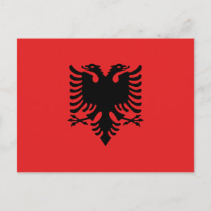Patriotiska albanska flaggan vykort