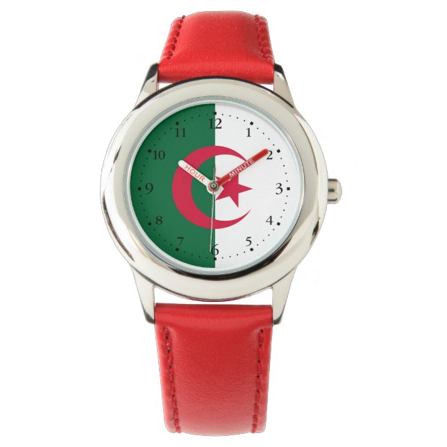 Patriotiska algeriska flaggan armbandsur (Framsida)
