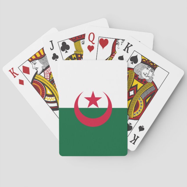 Patriotiska algeriska flaggan casinokort (Baksidan)