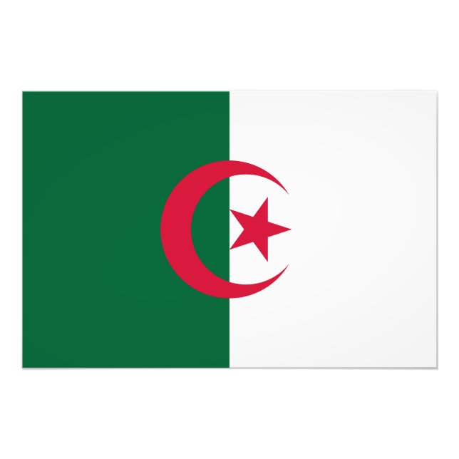 Patriotiska algeriska flaggan fototryck (Framsidan)