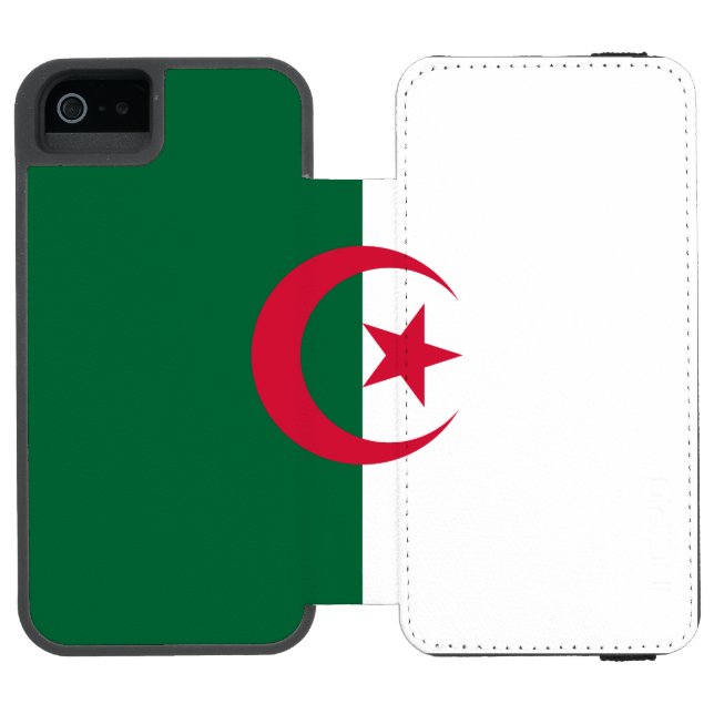 Patriotiska algeriska flaggan incipio iPhone wallet skal (Folio Öppen)