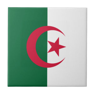 Patriotiska algeriska flaggan kakelplatta