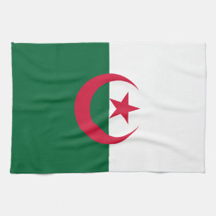 Patriotiska algeriska flaggan kökshandduk