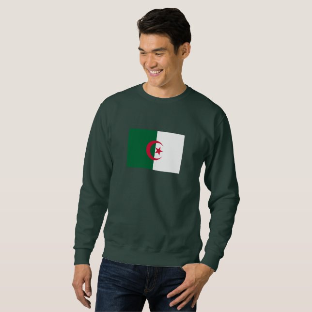 Patriotiska algeriska flaggan lång ärmad tröja (Hel framsida)