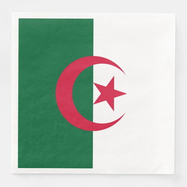 Patriotiska algeriska flaggan pappersservett (Framsida)