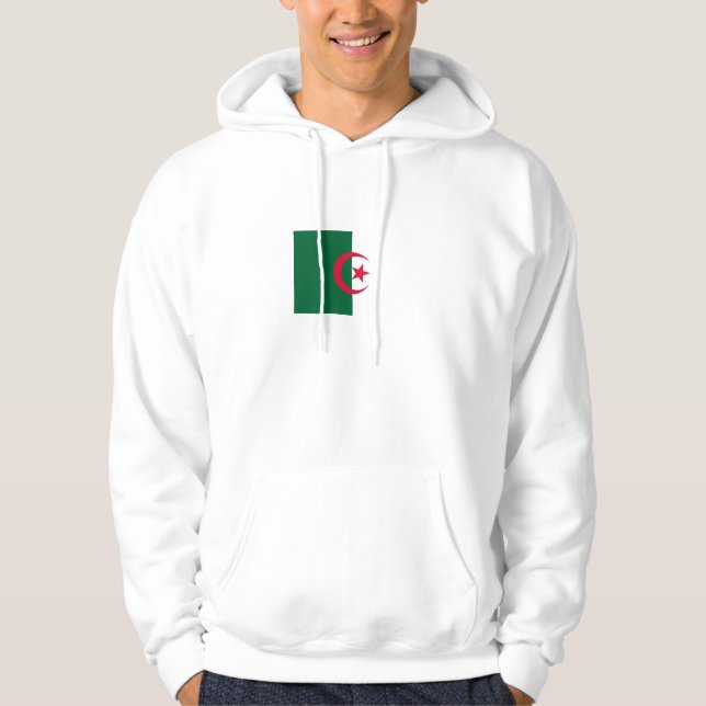 Patriotiska algeriska flaggan tröja med luva (Framsida)