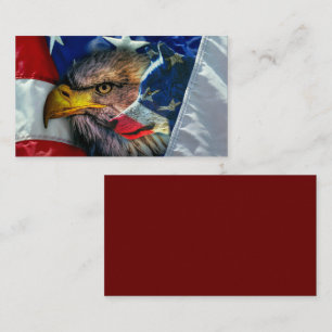 Patriotiska American Flagga Varg Visitkort