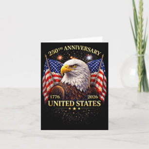 Patriotiska Amerika 250 år jubileum USA Eagle Kort