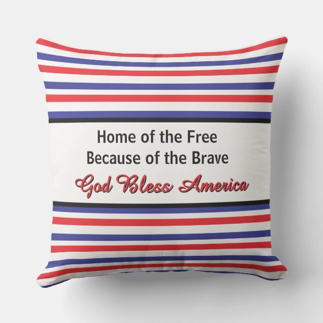 Patriotiska Amerika 250 år självständighetsdag Kudde (Baksida)