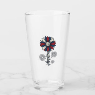 Patriotiska Amerika Blomma Fyrverkerier Vector Des Glaskopp