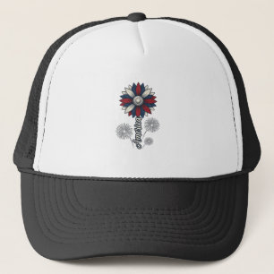 Patriotiska Amerika Blomma Fyrverkerier Vektor Des Keps