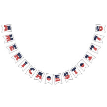 Patriotiska Amerika Est 1776 USA Flagga bunting ba