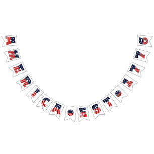 Patriotiska Amerika Est 1776 USA Flagga bunting ba