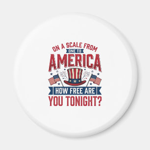 Patriotiska Amerika Hur Fri Är Du I Kväll Tröja D Magnet