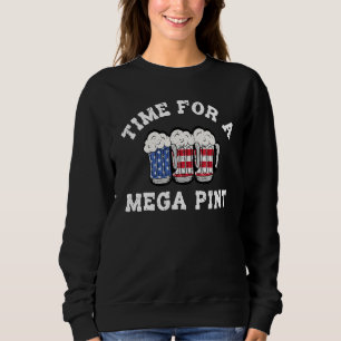 Patriotiska Amerika Usa Flagga Tid För En Mega Pi T Shirt