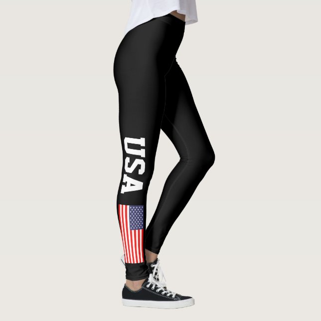 Patriotiska amerikanska anpassningsbar-färg-lag fr leggings (Höger)