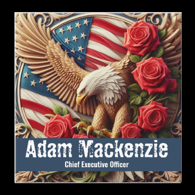 Patriotiska amerikanska flagg eagle visitkort (Skapare uppladdad)