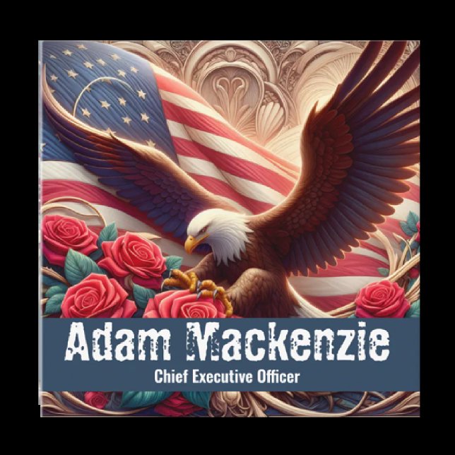 Patriotiska amerikanska flagg eagle visitkort (Skapare uppladdad)