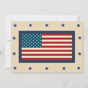Patriotiska amerikanska flagg-inbjudningar inbjudningar